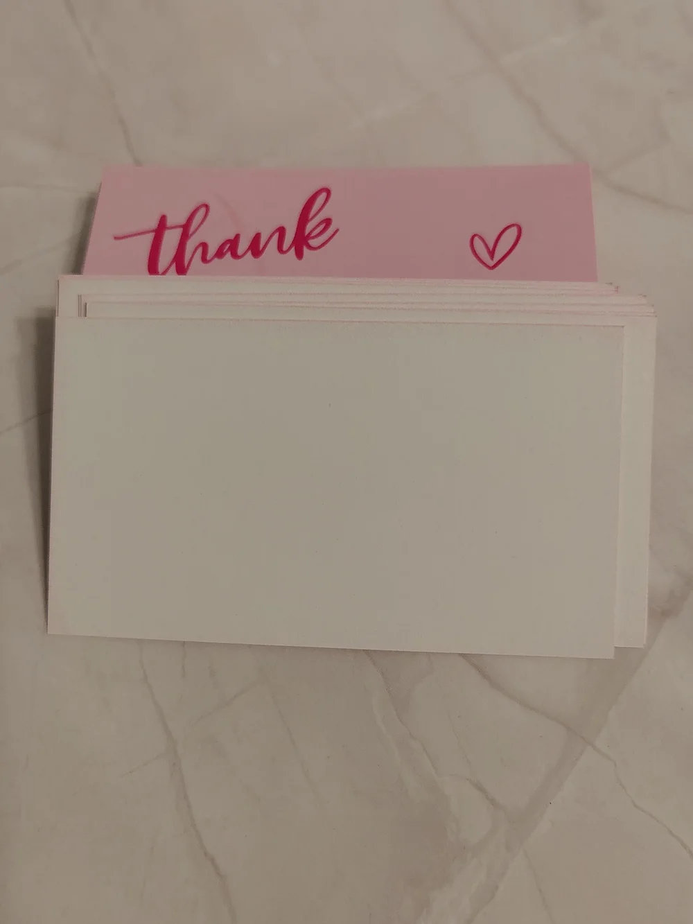 49 Pink Thank You Cards and 1